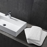 Juego de toallas de baño 100% algodón, 22 x 44 pulgadas, paquete de 6 toallas pequeñas, toallas blancas ultrasuaves, toallas de baño blancas a granel para gimnasio y spa, toallas de baño de hotel, toalla de algodón hilado en anillo