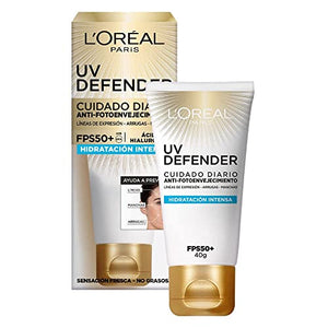 L'Oreal Paris bloqueador solar FPS 50+ L'Oréal Paris UV Defender hidratación intensa, 40ml