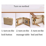 Cama De Masaje Plegable, Cama De SPA De Masaje De Belleza con Cama De PU Y Cama De Tratamiento De Pie De Madera Mesa de Masaje (Color : Black)