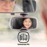 Diono See Me Too Espejo retrovisor para coche, espejo de conductor totalmente ajustable con amplia visión cristalina, inastillable, probado en choques