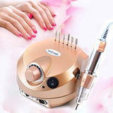 Torno Eléctrico para Uñas,Torno para uñas Profesional ,35,000 RPM Velocidad Ajustable Máquina de Lima Uñas,Taladro para Uñas con kit de brocas Herramienta De Manicura Pulidora Eléctrica Para Acrílicos,Geles, Uñas Naturales（Versión mejorada）