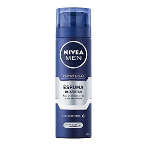 NIVEA MEN Espuma para Afeitar Hidratante enriquecida con Aloe Vera, Originals, 200 ml