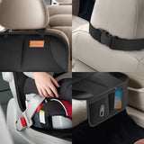 SMART ELF Protector de asiento de coche, [1 unidad] Protectores de asiento de coche grandes para asientos de niños con acolchado más grueso y bolsillos de malla antideslizantes para SUV, sedán, camión, asiento de coche de piel y tela