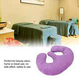 Almohada de apoyo para los senos del salón de belleza Almohada de almohada para el pecho de masaje SPA Almohada de poliéster Almohada de masaje Almohada hueca para la siesta Almohada(Púrpura)