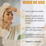 Serum Vitamina C y Ácido Hialurónico Facial. Aclara la Piel, Antimanchas facial + Antiarrugas + Antioxidante, Suero Facial de Día Vitamina C 20% y Vitamina E , Skin care SQIN LX, 30ml