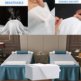 Sábanas Desechables, 35 Sábanas De Masaje Desechables, Colcha De Masaje a Prueba De Agua y Aceite,Cubierta De Cama Respirable Sin Tejer Para el Salón De Belleza Spa Tattoo Pestañas 31 "x 71" Blanco