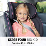 Chicco Fit4 - Asiento convertible de coche 4 en 1, todo en uno, más fácil, desde bebés hasta niños, 10 años de uso - Onyx