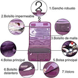 Kit de Aseo para Colgar, Organizador Cosmético de Viaje, Bolsa de Aseo Colgante para Accesorios de Viaje (Artículos de Tocador Baño, Afeitado y Maquillaje) para Mujeres y Hombres