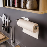 ▶ Portarrollos   de Papel de Cocina, Acero Inoxidable SUS 304 Papel de Baño Portarrollos, Autoadhesivo Toallero de Pared de Papel Plateado