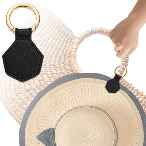 Clip magnético para sombrero para viajes, elegante bolsa manos libres, bolso, equipaje y mochila con clip para sol y sombreros de ala ancha (negro)