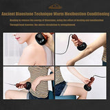 Masajeador Eléctrico De Piedras Calientes, Piedras De Masaje con Kit De Calentador, GuaSha, Temperatura Ajustable, para Masaje En El Hogar SPA Tratamiento De Relajación Alivio del Dolor
