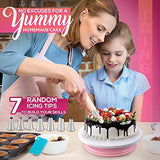 Juego de 100 moldes para pasteles para hornear + Suministros de decoración de pasteles: 3 juegos de moldes redondos antiadherentes con forma de resorte (4, 7, 8 pulgadas), puntas de glaseado, nivelador de pasteles - Moldes para pasteles de queso mul