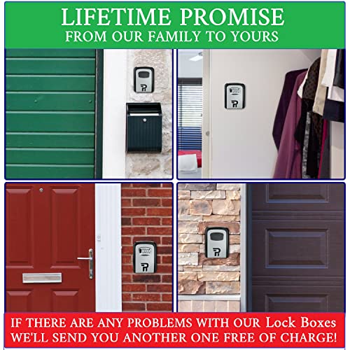 Caja de seguridad para llaves de casa, para exteriores, Rudy Run, combinación de cerradura para llaves de casa, esconde llaves para ocultar una llave exterior, resistente al agua