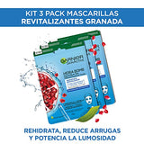 ▶ Garnier Skin Naturals Face Bundle garnier 3pack mascarilla en tela granada hidra bomb