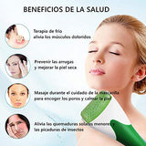 Kit de Rodillo Masajeador Facial de jade 4 en 1, rodillo de hielo para masaje facial y ojos,facial Gua Sha,cepillo de mascarilla de silicona, Facial Masaje Piedra Para Cuello Cara Ojos Cabeza CuerpoPiel Que Aprieta, Antienvejecimiento, Circulación Sanguín