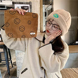Bolsas de cosméticos para mujer, bolsa de cosméticos de pana estética, bolsos de mano para mujer, monederos, puntos sonrientes, organizador de maquillaje, bolsa de maquillaje para niñas, Beige, Bolsas de cosméticos para mujer, bolsa de maquillaje de gran