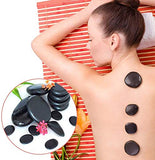 Juego de Masaje con Piedras Calientes, 60 Piezas, Juego de Masaje con Piedras Calientes, Paquete de Lujo con 7 Chakras para Masaje Corporal y de pies, Piedra Natural