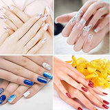 1000 Pcs Nails Uñas Postizas Full Cover Nail Uñas Falsas Puntas de Uñas Postizas Uñas Uñas Postizas de Gel Art Tips Sets Funda Completa Uñas Postizas para Bailarina Cosplay Office Lady Puntas de Uñas Postizas Transparente Tamaño Variado Acrílico con Caja