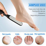 Lukovee Lima de Pie de Pedicura, Kit de Pedicura para Pies de Acero Inoxidable Profesional, Raspador Archivo de Pies de Doble Faz para Eliminar la Piel Dura, Herramienta de Pedicura para Cuidado de Pies para Pies Agrietados Secos y Húmedos