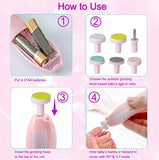 Lima de uñas bebe, Cortaúñas para bebe eléctrico, Pulidor de uñas para bebés, Luz LED, Cortaúñas Versátiles，Lima de uñas para el cuidado del bebé (Rosa)