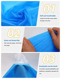 50 piezas de sábanas desechables para mesa de masaje, sábanas impermeables de tela no tejida, funda de cama transpirable para spa, tatuajes, hoteles, salón de belleza (azul, sin agujeros)