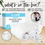 Calentador de mesa de masaje de 31 x 71 pulgadas, almohadilla de calefacción para mesa de masaje, calentador de cama de masaje – 3 ajustes de calor controlador manual con cable de 12 pies, sistema de protección contra sobrecalentamiento, para cama