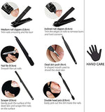 ▶ Guarm Juego de manicura, juego de pedicura para uñas, juego de cortaúñas, herramientas Profesionales de pedicura para uñas, Manicura Set, tijeras de uñas 10 en 1 para regalo de hombre y mujer