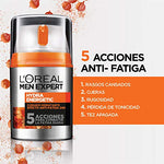 Kit Hydra Energetic, crema para hombre y roll on anti ojeras con extracto de Vitamina C y Guarana. L'Oréal Paris Men Expert