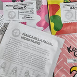 Paquete de 15 mascarillas coreanas faciales gran variedad rejuvenecedoras con múltiples beneficios para tu piel + REGALO 2 mascarillas de labios