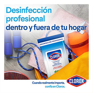 Clorox Pack De Toallitas Desinfectantes Expert Fresco 4 paquetes de 30 toallitas cada uno - Sin Cloro
