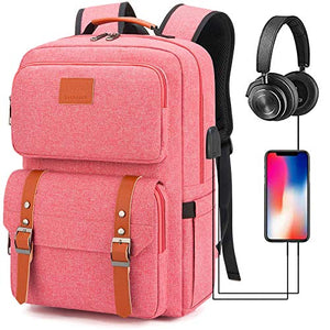 Mochila para Laptop Computadora Portátil para Empresas, Mochila de Viaje TUQI Casual Business College Mochila para Hombres, Mujeres, Trabajo, Macbook, Tableta (Rosa)