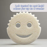 Scrub Daddy Esponja y estropajo de doble cara, sin tintes, limpiador sin arañazos para platos y hogar, resistente al olor, suave en agua tibia, firme en frío, limpieza profunda, apto para lavavajillas, 1 unidad