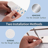 Soporte para Toallas de Papel de Cocina,Soporte para debajo del Gabinete, Percha Toallero para Baño, Nevera, Fregadero, Acero Inoxidable 304, Disponible en Adhesivo y Tornillo -Plata