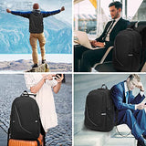 Mochila Antirrobo para Portátil, Mochila para Laptop de 15.6 pulgadas, Puerto de Carga y Puerto para Audífonos, E T EASYTAO Mochila Impermeable para Viajes, Negocios (Negro)