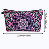 6 bolsas de maquillaje, bolsa de aseo impermeable, bolsa de cosméticos con cremallera, bolsa de viaje de 8.7 x 5.3 pulgadas, bolsa de cosméticos pequeña, organizador de accesorios para mujeres y hombres, Azul / Patchwork