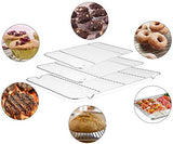 ▶ Juego de bandejas para hornear con estantes, 20 pulgadas, 16 pulgadas y 12 ½ pulgadas, bandejas de acero inoxidable para hornear galletas con estantes de refrigeración para asar, no tóxicas y sin óxido, acabado de espejo y aptas para lavavajillas,