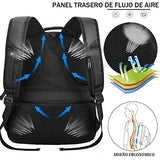 Mochila para Portatil Mochila laptop Impermeable Mochila al aire libre Mochila Antirrobo Mochila de Viaje con Puerto de Carga USB 17 Pulgadas Hombres Mujer Negro