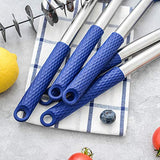 Juego de utensilios de cocina de silicona: 12 utensilios de cocina de silicona antiadherentes y resistentes al calor, y asas de acero inoxidable