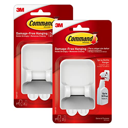 - Colgador de botellas en aerosol, 2 soportes, color blanco