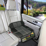 Protector para Asiento de Coche Universal, Protector de Asiento de Seguridad Antipatinaje para Bebé Protección del Cojín, Resistente al Agua y a la Suciedad -  Se Asegura con Las Correas Superiores - 3 Bolsillos de Almacenamiento