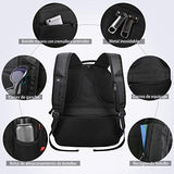 Mochila para Portatil Mochila laptop Impermeable Mochila al aire libre Mochila Antirrobo Mochila de Viaje con Puerto de Carga USB 17 Pulgadas Hombres Mujer Negro
