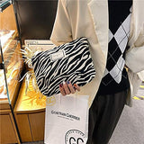 Bolsa de maquillaje con estampado de leopardo para mujer, bolsa de maquillaje de lona de gran capacidad, bolsa de aseo de viaje, organizador de accesorios, rayas