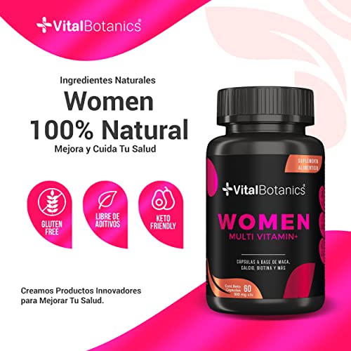 VitalBotanics Hierro y Vitamina C 60 capsulas Suplemento Alimenticio  Multivitamínico para Hombre y Mujer VITALBOTANICS VTL_HIRRO_60