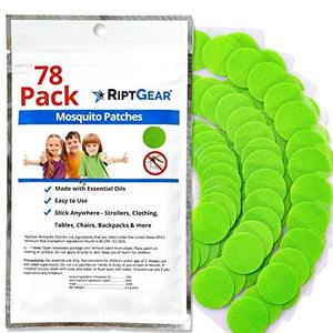 Mosquito Repellent Patch por simple Productos Naturales (Pack de 78) – Toallitas Repelente de insectos para niños y adultos – Mejor que Loción Spray o viaje Mosquito Repelente Parches – Natural y DEET última intervensión