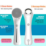 Cepillo de limpieza facial con masaje facial de doble espalda, cepillo facial giratorio eléctrico con 5 cabezales diferentes para limpieza profunda, exfoliación suave, eliminación de puntos negros y masaje