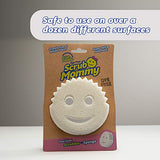 Scrub Daddy Esponja y estropajo de doble cara, sin tintes, limpiador sin arañazos para platos y hogar, resistente al olor, suave en agua tibia, firme en frío, limpieza profunda, apto para lavavajillas, 1 unidad