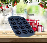 Mini Donut Pan Set - Kit combinado de 12 agujeros, fabricante de donuts de silicona antiadherente, 5 bolsas de repostería y espátula - Molde para hornear apto para lavavajillas y horno para donas pequeñas, galletas, arte de resina y más