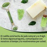 Rodillo Masajeador Facial de jade, facial Gua Sha, Ice Roller for Face y Eye, cepillo de mascarilla de silicona, Cuidado de la Piel del Cuello del Ojo del Facial, para cuerpo cabeza cuello Naturaleza Belleza dispositivo OranSee