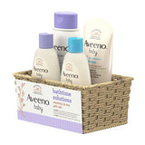 Aveeno Baby Daily Bathtime Solutions Gift Set to Nourish Skin for Baby and Mom, 4 items