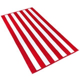 Kaufman - Lujoso, afelpado, paquete de 4 unidades, 100% hilado en anillo peinado, terciopelo de algodón, de gran tamaño, 32 x 62 pulgadas, altamente absorbente, de secado rápido, coloridas rayas de playa, piscina y toalla de baño. (Mezcla)